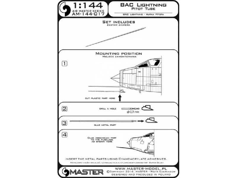 BAC Lightning - Rurka Pitota - image 1