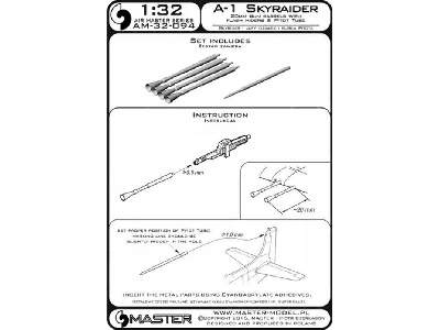 A-1 Skyraider - lufy działek 20mm z tłumikami płomieni i Rurka P - image 1