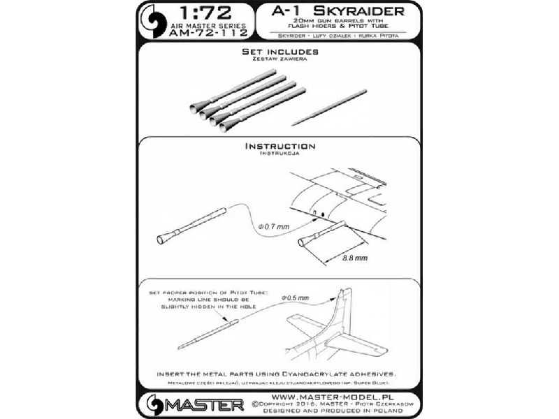 A-1 Skyraider - lufy działek 20mm z tłumikami płomieni i Rurka P - image 1