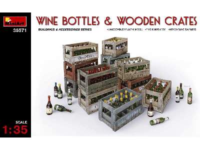 Wine Bottles & Wooden Crates - image 1