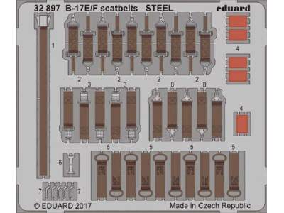 B-17E/ F seatbelts STEEL 1/32 - Hk Models - image 1