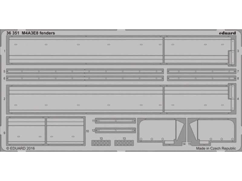 M4A3E8 fenders 1/35 - Italeri - image 1