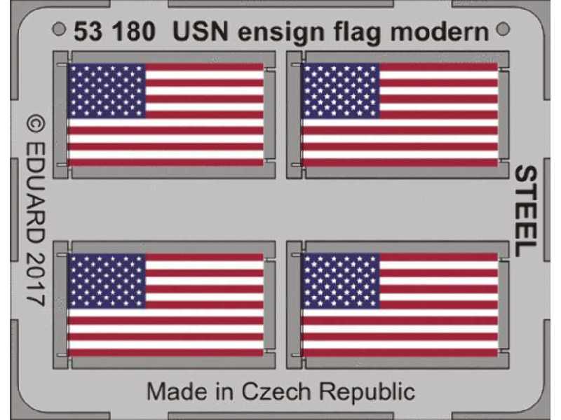USN ensign flag modern STEEL 1/350 - image 1
