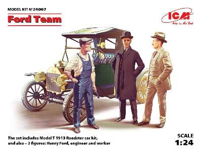 Ford Model T 1913 Roadster w/figures - Ford Team - image 25