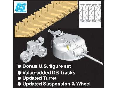 Sherman M4A4 75mm with DS Track and US Tank Crew - image 4