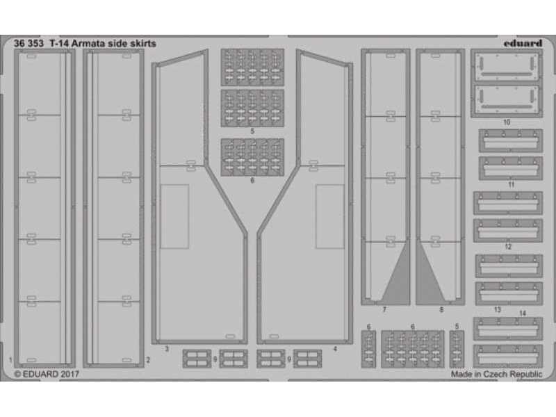 T-14 Armata side skirts 1/35 - Zvezda - image 1