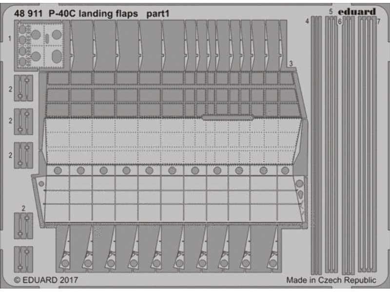 P-40C landing flaps 1/48 - Bronco - image 1