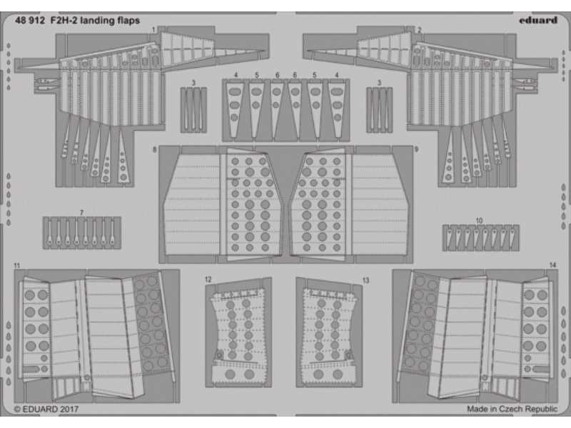 F2H-2 landing flaps 1/48 - Kitty Hawk - image 1