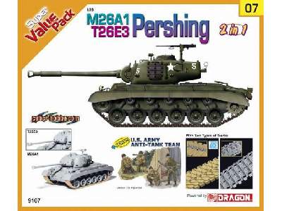 M26A1/T26E3 Pershing (2 in 1) + figurki US Anti-Tank Team - image 1