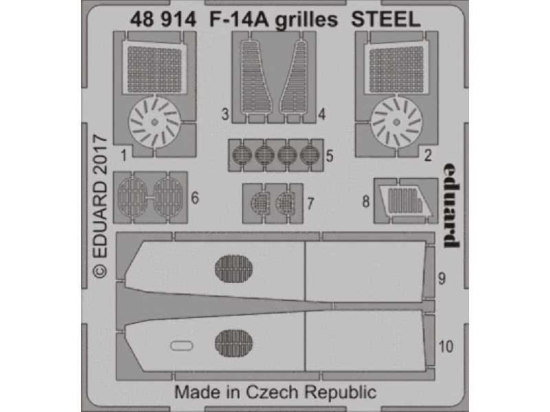 F-14A grilles STEEL 1/48 - Tamiya - image 1