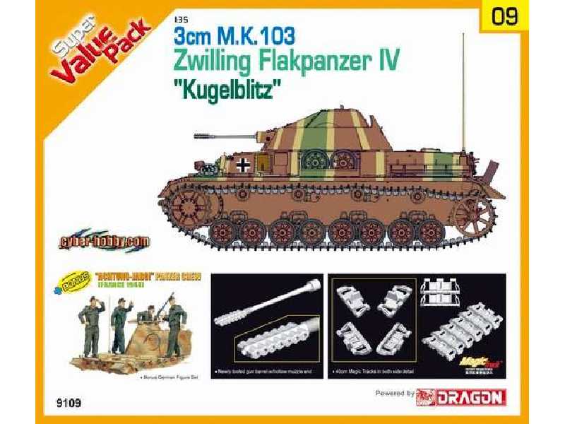 MK 103 Zwilling Flakpanzer IV Kugelblitz + Panzer Crew - image 1