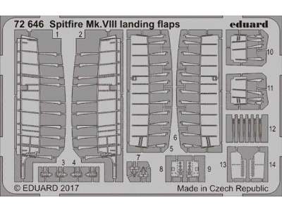 Spitfire Mk. VIII landing flaps 1/72 - Eduard - image 1