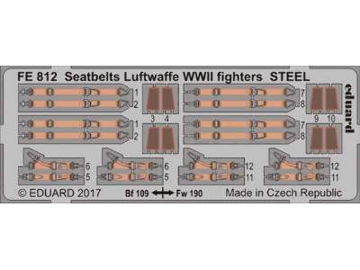 Seatbelts Luftwaffe WWII fighters STEEL 1/48 - image 1