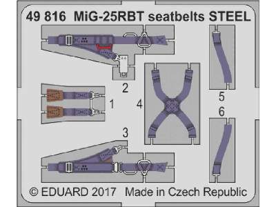 MiG-25RBT seatbelts STEEL 1/48 - image 1