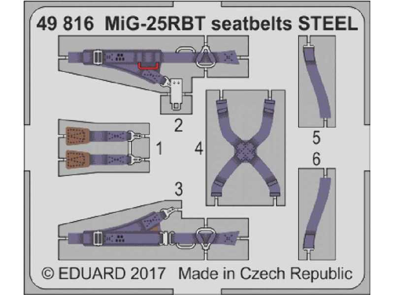 MiG-25RBT seatbelts STEEL 1/48 - image 1