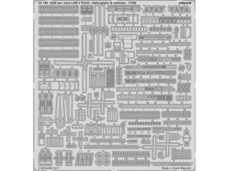 USS Iwo Jima LHD-7 pt.2 helicopters & vehicles 1/350 - Trumpeter - image 1