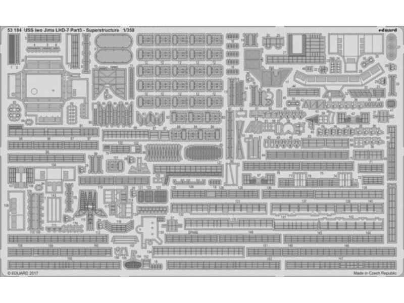 USS Iwo Jima LHD-7 pt.3 superstructure 1/350 - Trumpeter - image 1