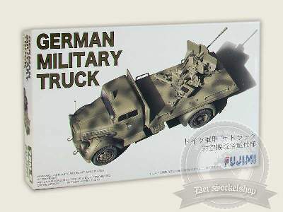 German Military Truck w/Antiaircraft Gun - image 1