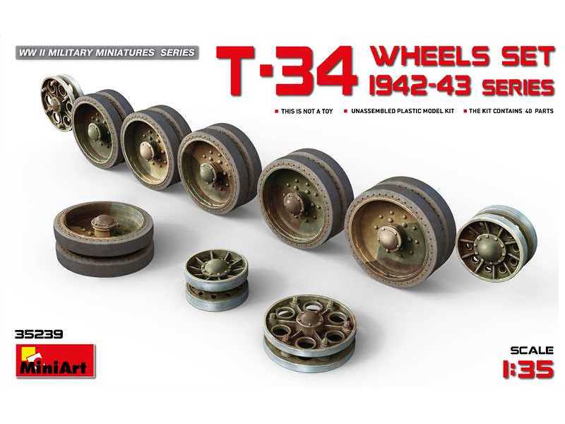 T-34 Wheels set. 1942-43 series - image 1