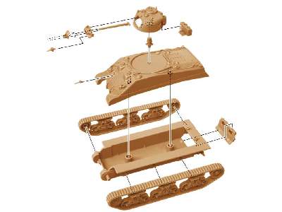 M4A2 Sherman III - 2 fast assembly kits  - image 5