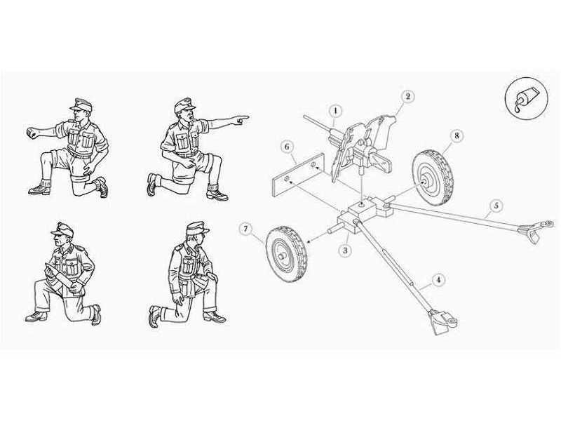 WWII German PaK 36 37mm anti-tank gun