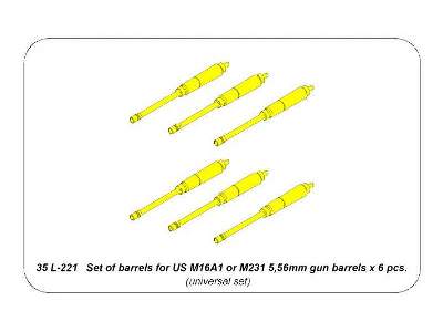 Set of barrels for US M16A1 or M231 5,56mm gun barrels x 6 pcs - image 6