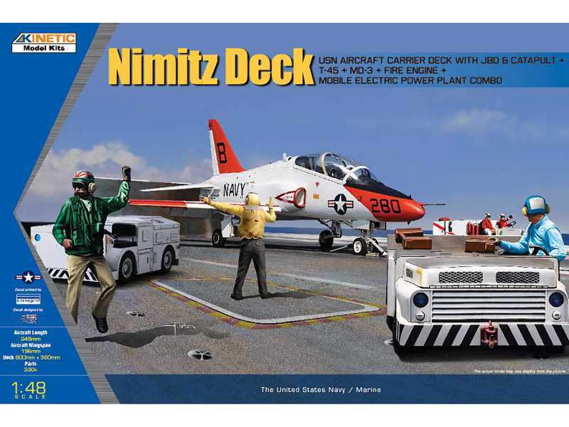 Nimitz Deck USN Deck + T-45 Goshawk and 3 GSE - image 1