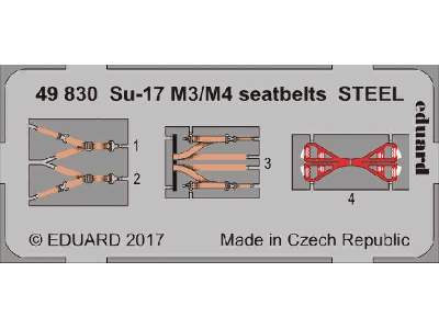 Su-17 M3/ M4 seatbelts STEEL 1/48 - Kitty Hawk - image 1