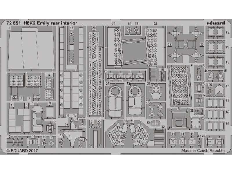 H8K2 Emily rear interior 1/72 - Hasegawa - image 1