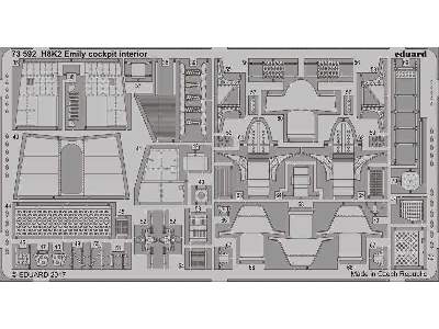 H8K2 Emily cockpit interior 1/72 - Hasegawa - image 2