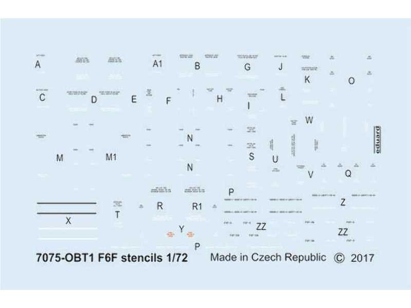 F6F stencils 1/72 - image 1