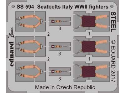Seatbelts Italy WWII fighters STEEL 1/72 - image 1
