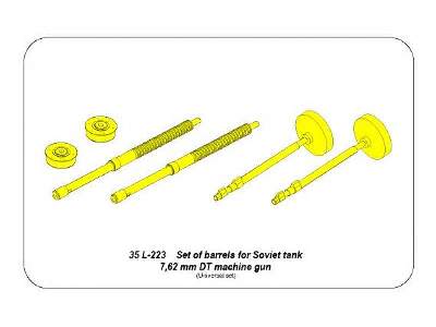 Set of 2 barrels for Soviet tank 7,62mm DT machine gun - image 9