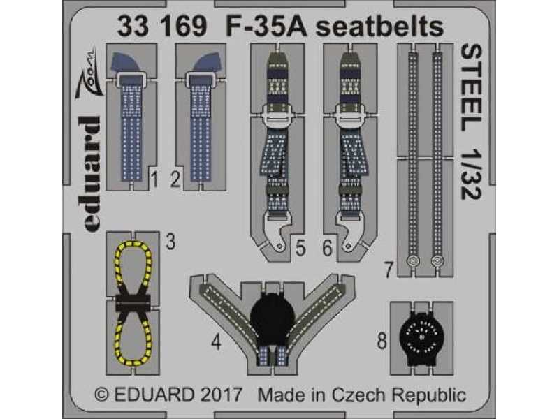 F-35A seatbelts STEEL 1/32 - Italeri - image 1