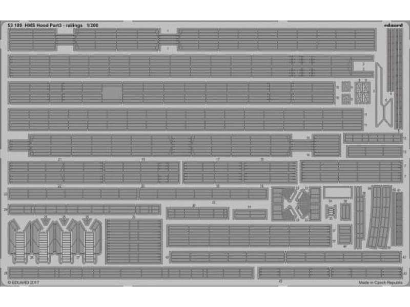 HMS Hood pt.  3 railings 1/200 - Trumpeter - image 1