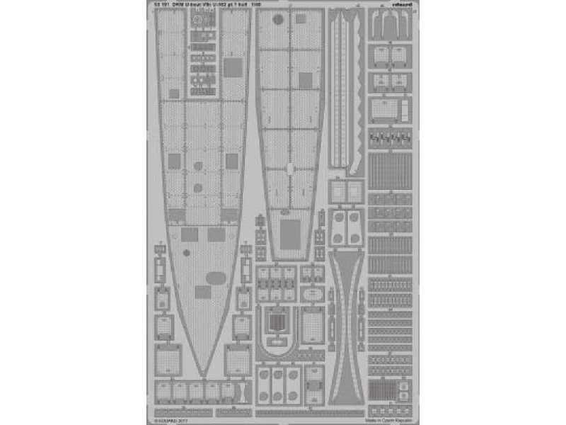 DKM U-boat VIIc U-552 pt.1 hull 1/48 - Trumpeter - image 1