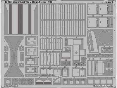 DKM U-boat VIIc U-552 pt.2 tower 1/48 - Trumpeter - image 1