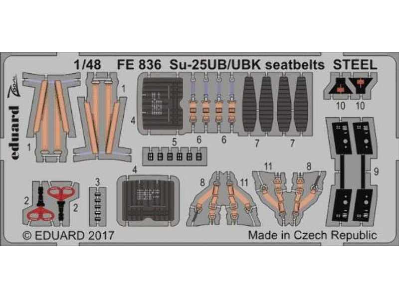 Su-25UB/ UBK seatbelts STEEL 1/48 - Smer - image 1