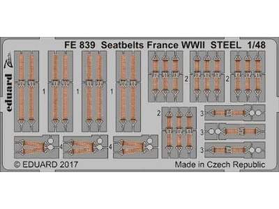 Seatbelts France WWII STEEL 1/48 - image 1