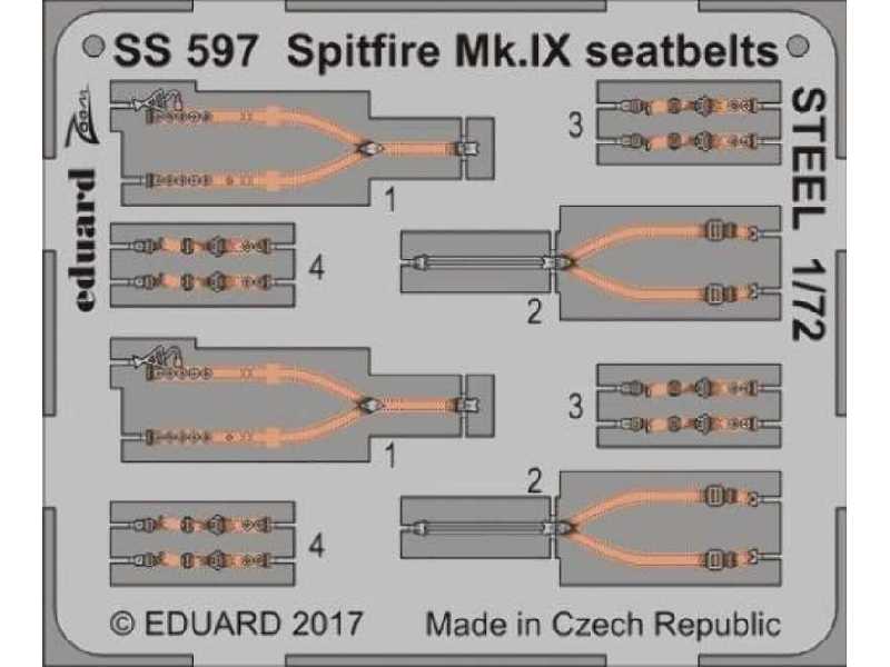 Spitfire Mk. IX seatbelts STEEL 1/72 - Eduard - image 1