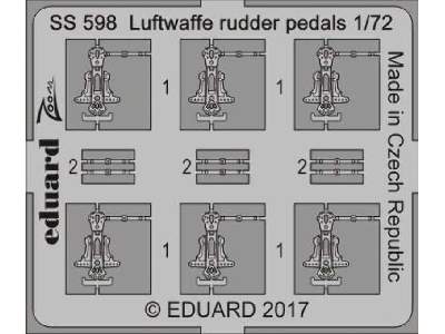 Luftwaffe rudder pedals 1/72 - image 1