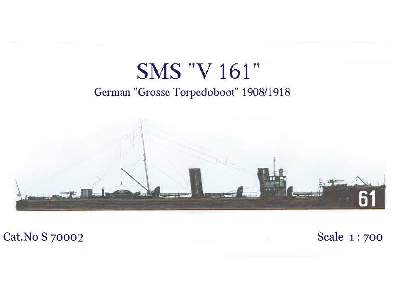 SMS &quot;V161' German&quot; Grosse Torpedoboat&quot; 1908/1918 - image 1