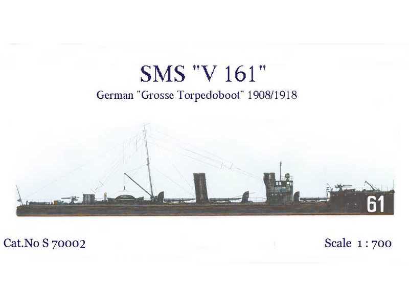 SMS &quot;V161' German&quot; Grosse Torpedoboat&quot; 1908/1918 - image 1