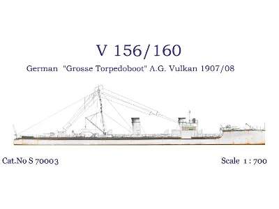 V156/V160 German &quot;Grosse Torpedoboat&quot; A.G. Vulkan1907/ - image 1