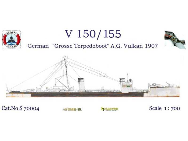 V150/V155 German &quot;Grosse Torpedoboat&quot; A.G. Vulkan 1907 - image 1