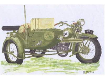 HEAVY MOTORCYCLE M111 SOKÓŁ(FALCON) with SIDE CAR and Radio-Stat - image 1