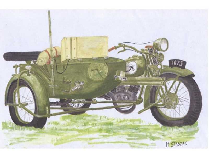 HEAVY MOTORCYCLE M111 SOKÓŁ(FALCON) with SIDE CAR and Radio-Stat - image 1