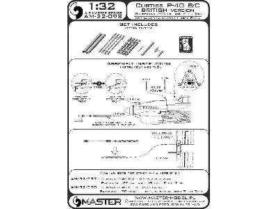Curtiss P-40 B/C Tomahawk II - wersja UK - lufy karabinów Browni - image 2