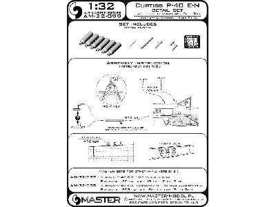 Curtiss P-40 E - N - zestaw detali - osłony km-ów, celownik i Ru - image 2