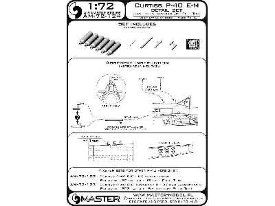 Curtiss P-40 E - N - zestaw detali - osłony km-ów, celownik i Ru - image 2
